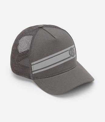 Boné Trucker Infantil em Sarja com Lettering Flip