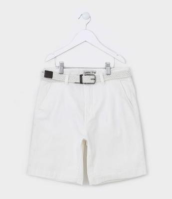 Bermuda Infantil com Cinto Trançado - Tam 05 a 14 Anos