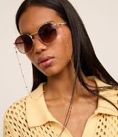 Óculos de Sol Redondo com Haste Fina e Correntinha Removível - 3