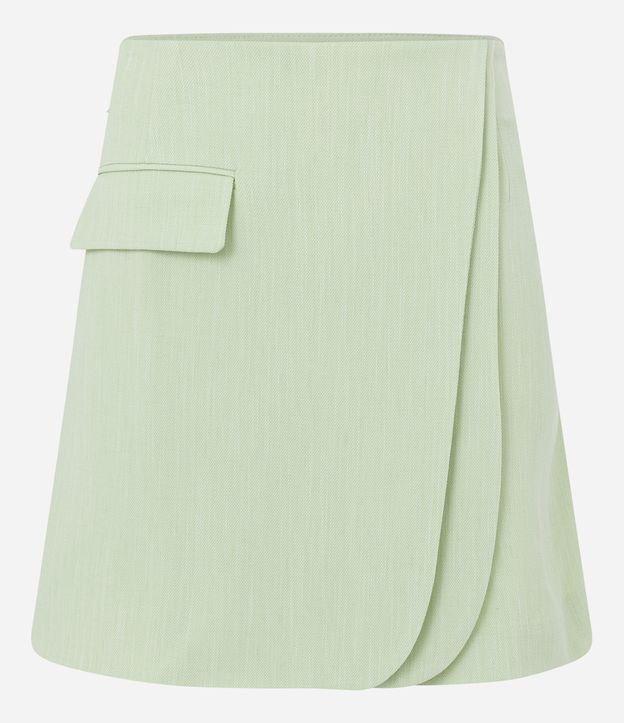 Short Saia Alfaiatado com Textura Maquinetada e Detalhe Camadas - 1