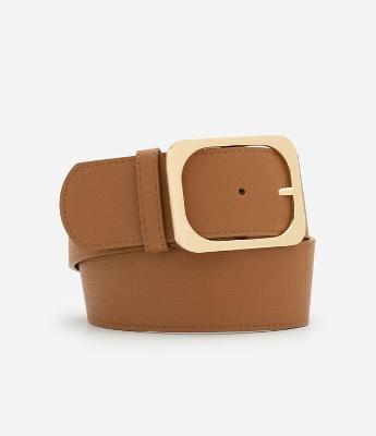 Cinto Médio em PU com Fivela Quadrada