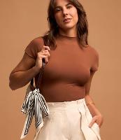 Body em Microfibra com Golinha Média - 2