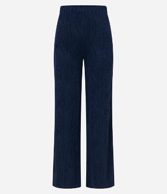 Calça Pantacourt com Cós Elástico e Texturas