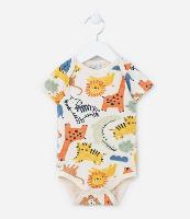 Body Infantil em Algodão com Estampa Bichinhos na Floresta - Tam 0 a 18 meses - 1