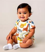 Body Infantil em Algodão com Estampa Bichinhos na Floresta - Tam 0 a 18 meses - 2