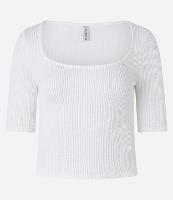 Blusa em Algodão Texturizada e Manga Curta - 1