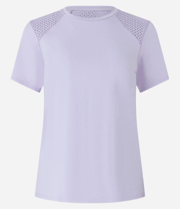 Camiseta Esportiva em Poliamida com Recortes em Tela - 1