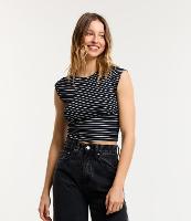 Blusa sem Manga em Ribana Listrada - 1