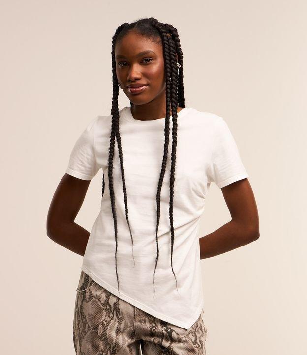 Blusa em Ribana com Fenda e Franzido Lateral - 1