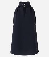 Blusa sem Manga em Jacquard com Golinha Alta e Detalhe Vazado - 1