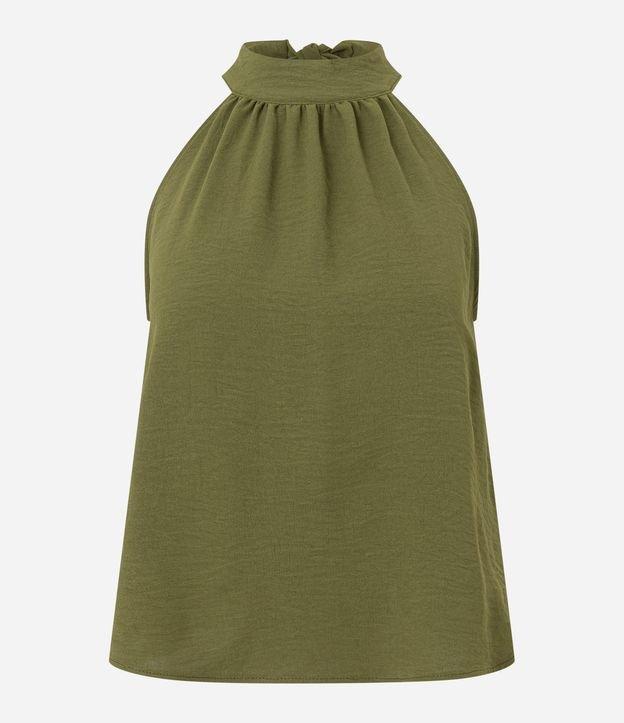 Blusa em Crepe com Gola Halter e Amarração nas Costas - 1