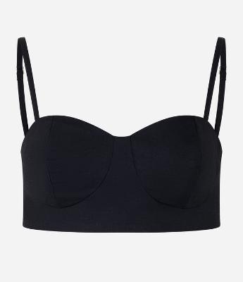 Blusa Cropped em Tricoline com Alcinhas Finas Reguláveis