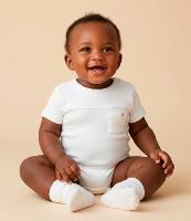 Body Infantil em Algodão com Recorte Canelado e Bolsinho - Tam 0 a 18 meses - 2