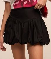 Saia Balonê em Tricoline com Fechamento em Zíper - 1