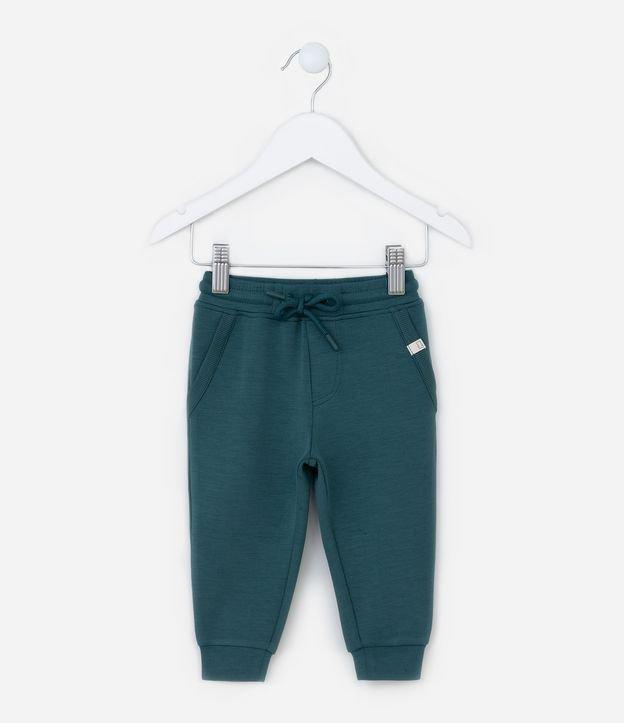 Calça Jogger Infantil em Malha Modal - Tam 0 a 12 meses - 1