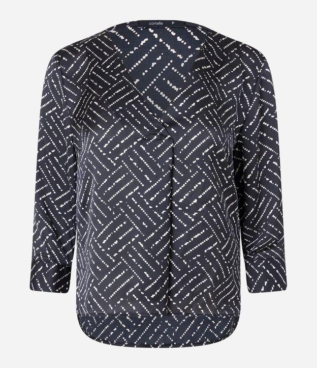 Blusa em Tecido Acetinado com Detalhe Frontal - 1