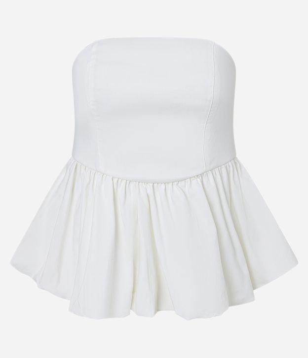 Blusa Balonê em Bengaline com Decote Tomara que Caia - 1