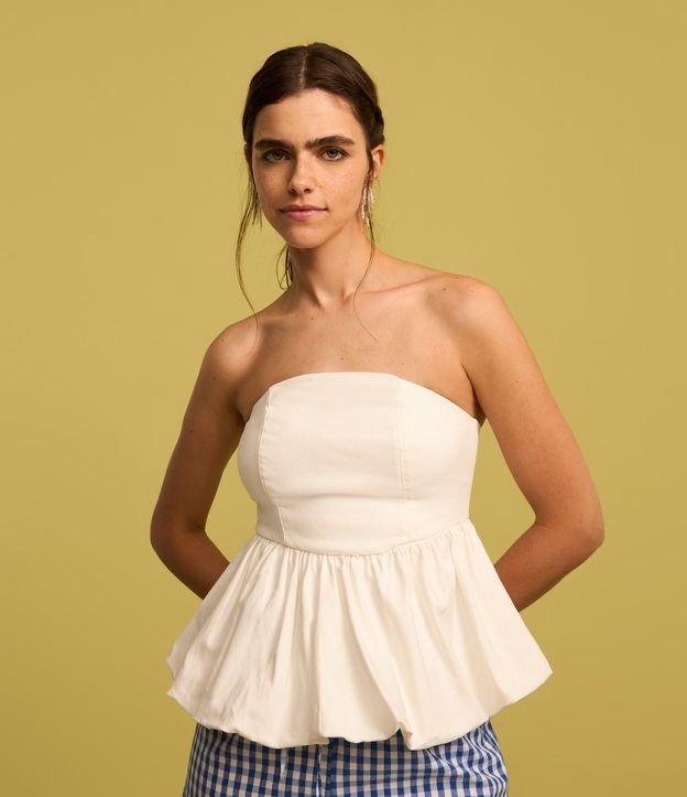 Blusa Balonê em Bengaline com Decote Tomara que Caia - 2