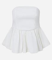 Blusa Balonê em Bengaline com Decote Tomara que Caia - 1