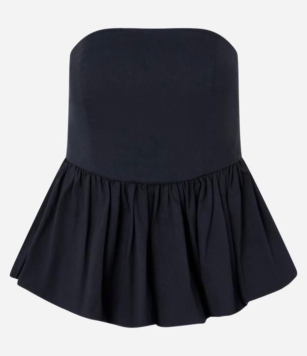 Blusa Balonê em Bengaline com Decote Tomara que Caia - 1