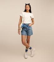 Bermuda em Jeans Marmorizado com Barra Cortada - 2