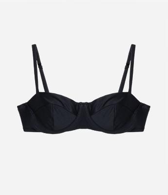 Biquíni Top Meia Taça em Microfibra com Recortes