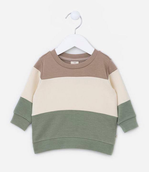 Blusão Infantil em Modal com Recortes - Tam 0 a 18 meses - 1