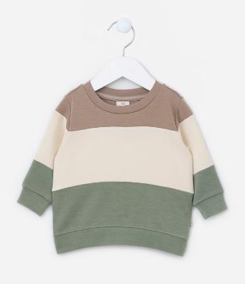 Blusão Infantil em Modal com Recortes - Tam 0 a 18 meses