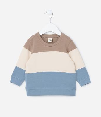 Blusão Infantil em Modal com Recortes - Tam 0 a 18 meses