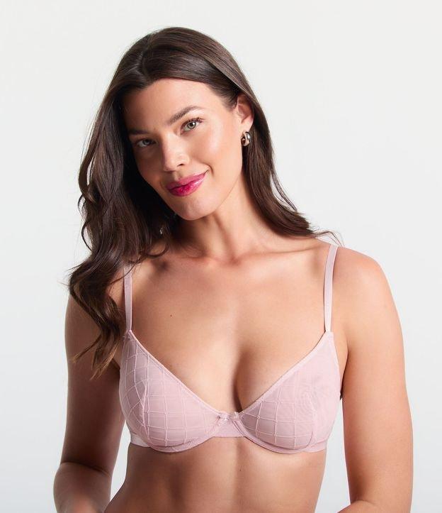 Sutiã sem Bojo com Aro em Tule Texturizado - 1