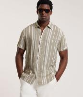 Camisa em Viscolinho com Listra Vertical - 1