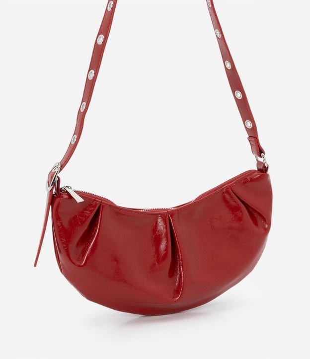 Bolsa Shoulder Pequena em PU com Ilhóses na Alça - 1