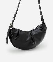 Bolsa Shoulder Pequena em PU com Ilhóses na Alça - 1