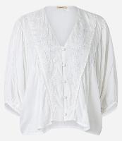 Blusa em Viscose com Abotoamento Frontal e Texturas - 1