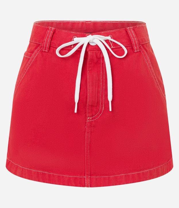 Saia Curta em Sarja com Cadarço para Amarração - 1