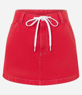 Saia Curta em Sarja com Cadarço para Amarração