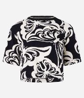 Blusa Cropped em Viscose com Estampa de Borboletas - 1