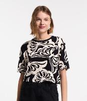 Blusa Cropped em Viscose com Estampa de Borboletas - 2