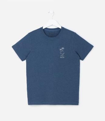 Camiseta Regular Infantil com Estampa no Peito - Tam 5 a 14 anos