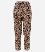 Calça em Crepe com Amarração no Cós e Estampa Animal Print - 1