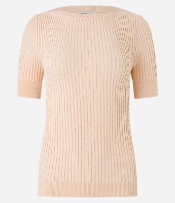 Blusa em Viscose com Recorte Oval nas Costas e Textura Canelada