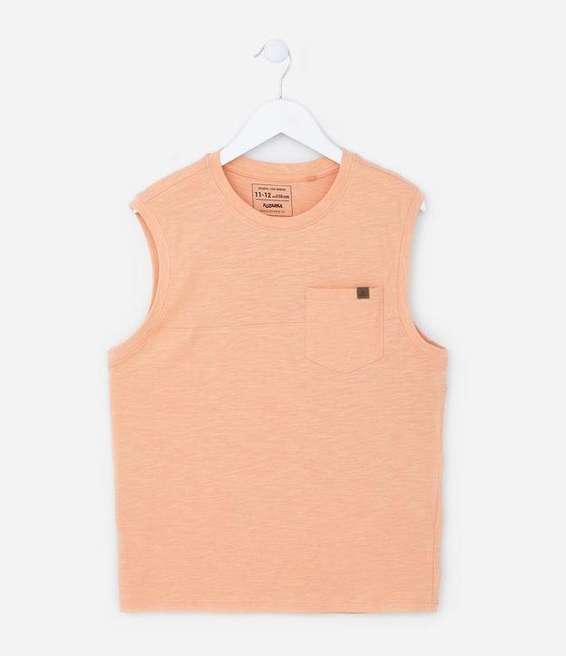 Regata Infantil em Flamê com Bolsinho - Tam 5 a 14 Anos - 1