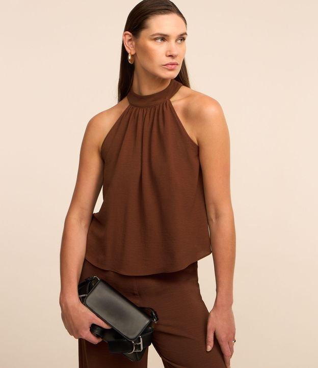 Blusa Sem Manga com Efeito Airflow e Gola Halter - 2
