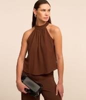 Blusa Sem Manga com Efeito Airflow e Gola Halter - 2