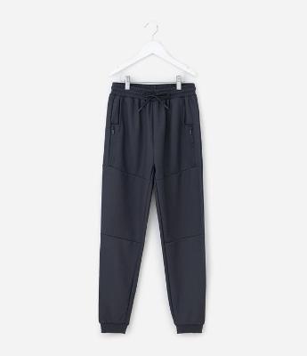 Calça Infantil em Moletom com Bolso com Zíper - Tam 5 a 14 Anos