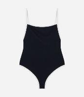 Maiô em Poliamida com Decote Reto e Detalhes Contrastantes - 2