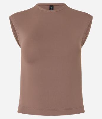 Blusa Básica em Microfibra com Ombro Alongado