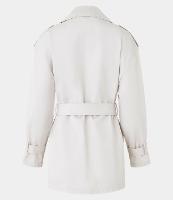 Trench Coat Curto em Gabardine com Abotoamento e Cinto - 1