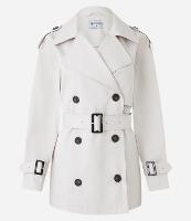 Trench Coat Curto em Gabardine com Abotoamento e Cinto - 2