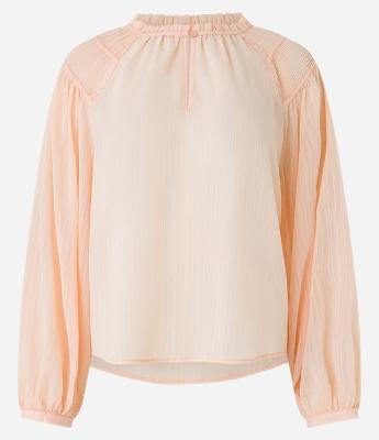 Blusa Texturizada em Chiffon com Detalhe nos Ombros